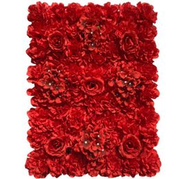 Party Decoration 40x60cm Artificial Flower Wall DIY Silk Rose Flowers Backdrop Event Birthday Baby Shower Salon Home DecorationParty