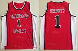 Men Movie Sunset Park 1 Shawty Basketball Jersey Red Team Color Embroidery And Sewing Breathable Pure Cotton Sewing For Sport Fans High Quality On Sale