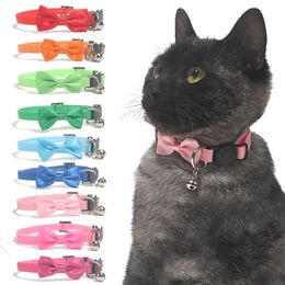 Cat Grooming Pet Supplies Decorative Bows Nylon Bells Collars Cat Accessories