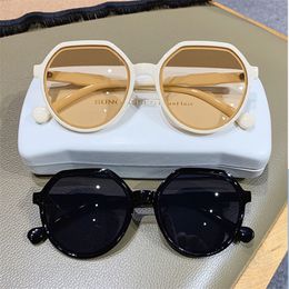 OLOEY Fashion Style Allmatch Personalized Round Ins Trend Candy Color Big Frame Sunglasses 220629