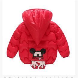 Girls Boys Jackets Winter fashion Outerwear Baby Kids Warm Hooded Children Lightweight cotton coat Boys Girls Clothes Four Colour LJ201202