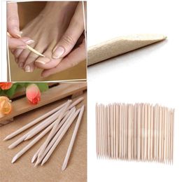 orange wood sticks Canada - Cuticle Pushers Orange Wood Sticks Nail Art Pusher Remover Beauty Tool Wooden Push223S