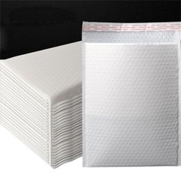 50 PCSLot White Foam lope Bags Self Seal Mailers Padded lopes With Bubble Mailing Packages Y200709