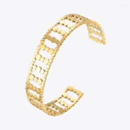 Bangle Stainless Steel Solid Round Dot Gold Colour Bracelet For Women 2022 Fashion Jewellery Bracelets Pulseras Mujer B222273Bangle Lars22