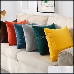 Pillow Case Bedding Supplies Home Textiles Garden Ll Pure Colours Cushion Er Happy Pillows Ers Reindeers Pillo Dhjuo