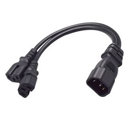 Adapter Cables, IEC 320 C14 3Pin Male to 2 x C15 Female Plug Power Adapter Cable/2PCS