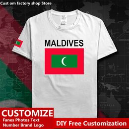 Republic of Maldives MDV Country T shirt Custom Jersey Fans DIY Name Number High Street Fashion Loose Casual T shirt 220616