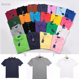 Classic Pony Designer Mens Small Horse 23SS Brand Polo Shirts Pure Cotton Women Fashion Embroidery Leisure Business Short Sleeve T-shirt Asia Size S-2XL