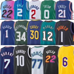 College Basketball Wears Durant 7 Kevin Morant Jimmy Basketball Jerseys Ben Butler Simmons Luka Embiid Doncic Devin Ja Booker Joel Harden Dwyane Curry Wade Leonard