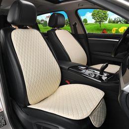 Car Seat Covers Flax Cover With Backrest Automobile Cushion Protector Pad Mat For Auto Front Styling InteriorCar