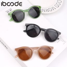 iboode Fashion Round Kids Sunglasses Girls Children Goggle Baby Boys Anti UV Sun Glasses Shades Colourful UV400 Travel Eyewear 220705