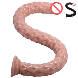 19 68inch Extra-long Dildo With Suction Cup Fish Scale Texture Realistic Pe270I
