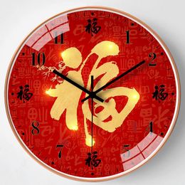 Wall Clocks Multiple Sizes Quartz Clock Chinese Art Design Outdoor Garden Silent Timepiece For Living Room Bedroom Home Decor AccesorizWall