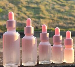 5ml 10ml 15ml 30ml 50ml Pink Glass Dropper Bottle With Dropper Pipettes Empty Drop Bottle Perfume Bottle Containers