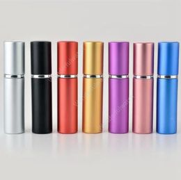 5ml Portable Mini Aluminium Refillable Perfume Bottle With Spray Empty Makeup Containers With Atomizer For Traveller 1500pcs Sea Shipping DAW478