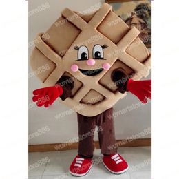 Halloween Waffle Mascot Costume Cartoon Theme Character Carnival Festival Fancy dress Adults Size Xmas Birthday Party Outdoor Outfit
