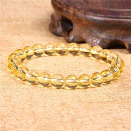 Charm Bracelets Natural Citrines Beads Bracelet Women Men Yellow Quartz Jewellery Citrin Crystal BraceletCharmCharm