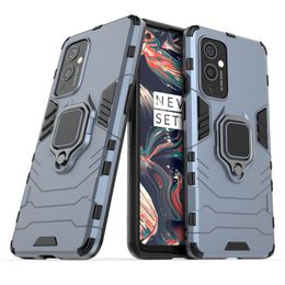 Shockproof Bumper Cases For OnePlus 9 Case For OnePlus 9 Cover Armor PC Silicone Anti-Fall Stand Protective Phone Cover For OnePlus 9