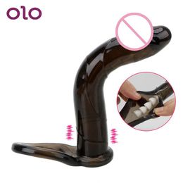 OLO Erotic Toys G Spot Vibrator Double Penetration Anal Plug Strapon sexy For Men Women Butt Dildo