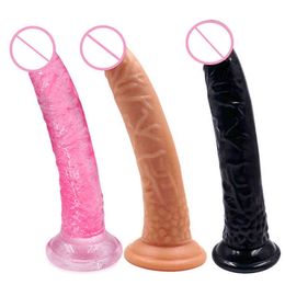 Nxy Dildos Dongs Tpe Realistic with Suction Cup Penis Anal Sex Toys for Woman Huge Butt Plug Erotic Toy Strapon Female Shop 220511