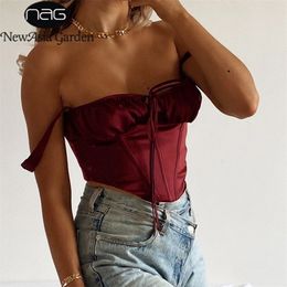 Asia Corset Top y2k Cami Women Boned Tie up Cut Out Square Neck Zipper Ruched Padded Tank Satin Party Club Casual Outfits 220316
