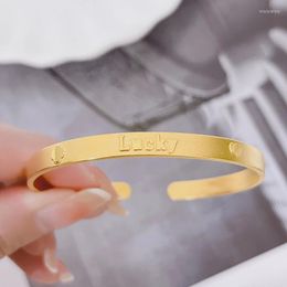 Bangle Mm Thin Open Alluvial Gold Smooth Delicate Golden Women Can Be Folded Stacked Lucky Fashion JewelryBangle BangleBangle Inte22