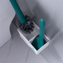 Toilet Brush Set Rubber Bathroom Accessories Head Holder Cleaning Brush For Toilet Wall Hanging Household Floor Cleaning 200923