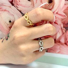 18k Gold Plated Ring Fashion Stainless Steel Rings For Women Great Quality Love Ring Bijoux Plaque Or Brand Name Jewellery Jewellery Women With Jewellery Pouches Wholesale