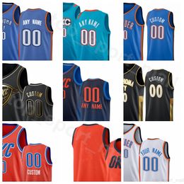 Screen Print Basketball Chris Paul Jersey Steven Adams Danilo Gallinari Shai Gilgeous-Alexander Dennis Schroder blue