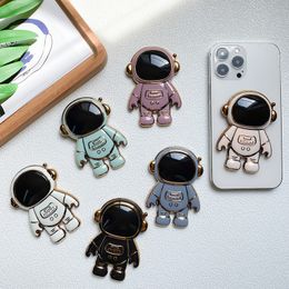 Cartoon Astronaut Phone Holder Ring Bracket Folding Lazy Phone Holders Paste Multi-function Desktop Mounts Universal for iphone Xiaomi Samsung Huawei