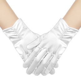 Wedding short satin bridal gloves wrist length party gloves fashion Wholesale Accessories