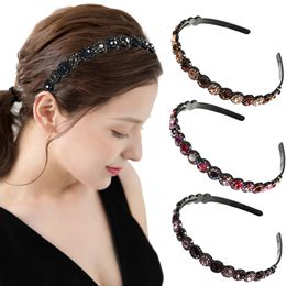 Girls Non-Slip Hairband Rhinestone Alice Bezel Headband Women Hair Bands Hoop Hairstyle Fashion Hair Accessories