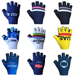 Pro Team Breathable Cycling Gloves Road Bike Men Sports Half Finger Anti Slip MTB Bicycle Glove 220624