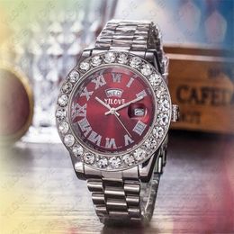 43MM Mens Mission Runway Watch Luxury Superior Quality Calendar Clock Gold Bracelet Waterproof Quartz Imported Movement Gifts Diamonds Business Wristwatches