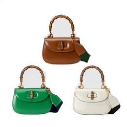 Fashion Classic Handbag Tote bag Luxury Designer Bamboo Handle Shoulder Bags Woman Genuine Leather Exquisite Lock Evening Bags