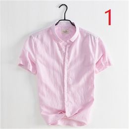 Soft fabric linen long-sleeved shirt men's slim solid Colour shirt youth casual linen shirt male 220513