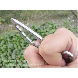 Camping Supplies Edc Outdoor Self Defence Spike Multifunctional Tool Wrench Single Finger Buckle Key Pendant 776F