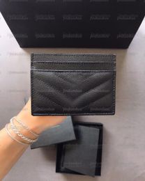 Top quality Genuine Leather Purse card holder wallet Men free Women's Holders Casual Luxurys designer fashion Coin Black Lambskin Wallets Key Pocket Interior Slot