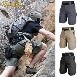 Men Shorts Urban Military Waterproof Cargo Tactical Summer Male Outdoor Camo Breathable Quick Dry Pants Casual 220318