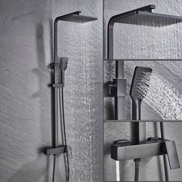 Luxury black shower Set Faucet Hot and Cold Black Shower faucet shower mixer Taps