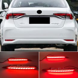 2PCS For Toyota Corolla Altis 2019 2020 2021 2022 LED Rear Fog Lamp Bumper Light Brake Light Dynamic Turn Signal Reflector