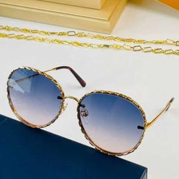 Fashion Sunglasses Z1623 Designer Men Women Oval Frame Edge Delicate Gold Small Chain Travel Vacation Beach Glasses occhiali da sole moda