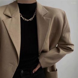 Chokers Punk Large Women's Neck Chain Necklace Female Thick Choker Steampunk Jewellery On The 2022 Grunge Collares Morr22