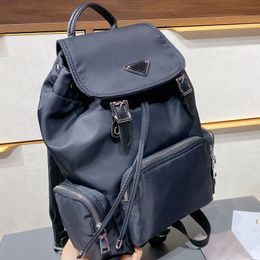 Waterproof Nylon Backapck Men Women Fashion Large Size Backpacks Retro Shoulder Bag Drawstring Handbags Students School Bag