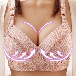 Sexy Push Up Bra Women Leopard Wire Free Soft Underwear Bra Sexy Lingerie Underwear Bralette Seamless Bras Plus Size L220727