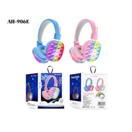 UPS headset stereo wireless Bluetooth headset decompression toy LED light rainbow explosion