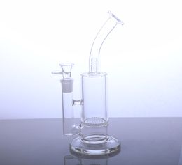 10 Inch Clear hookah Glass bubbler bong smoking pipe with Honeycomb and splash guard Oil dab rig SG-03