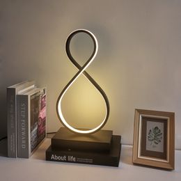 Modern LED Table Lamps Aluminium bedroom Bedside reading light Minimalist Living room desk lamp