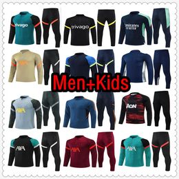 mens and Kids Football Kits 21 22 Adult soccer tracksuit jersey training jacket pants chandal futbol survetement foot maillot de 168