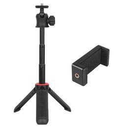 Tripods Tripod Stand Vlogging Universal Lightweight With Phone Clamp 360 Degree Rotating Adjustable Height Selfie Stick Pography